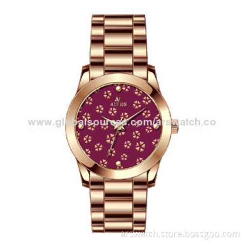 Jewelry Watch, Fresh Design for Young Girl, with Rose Gold-plating, Japan Miyota Movement